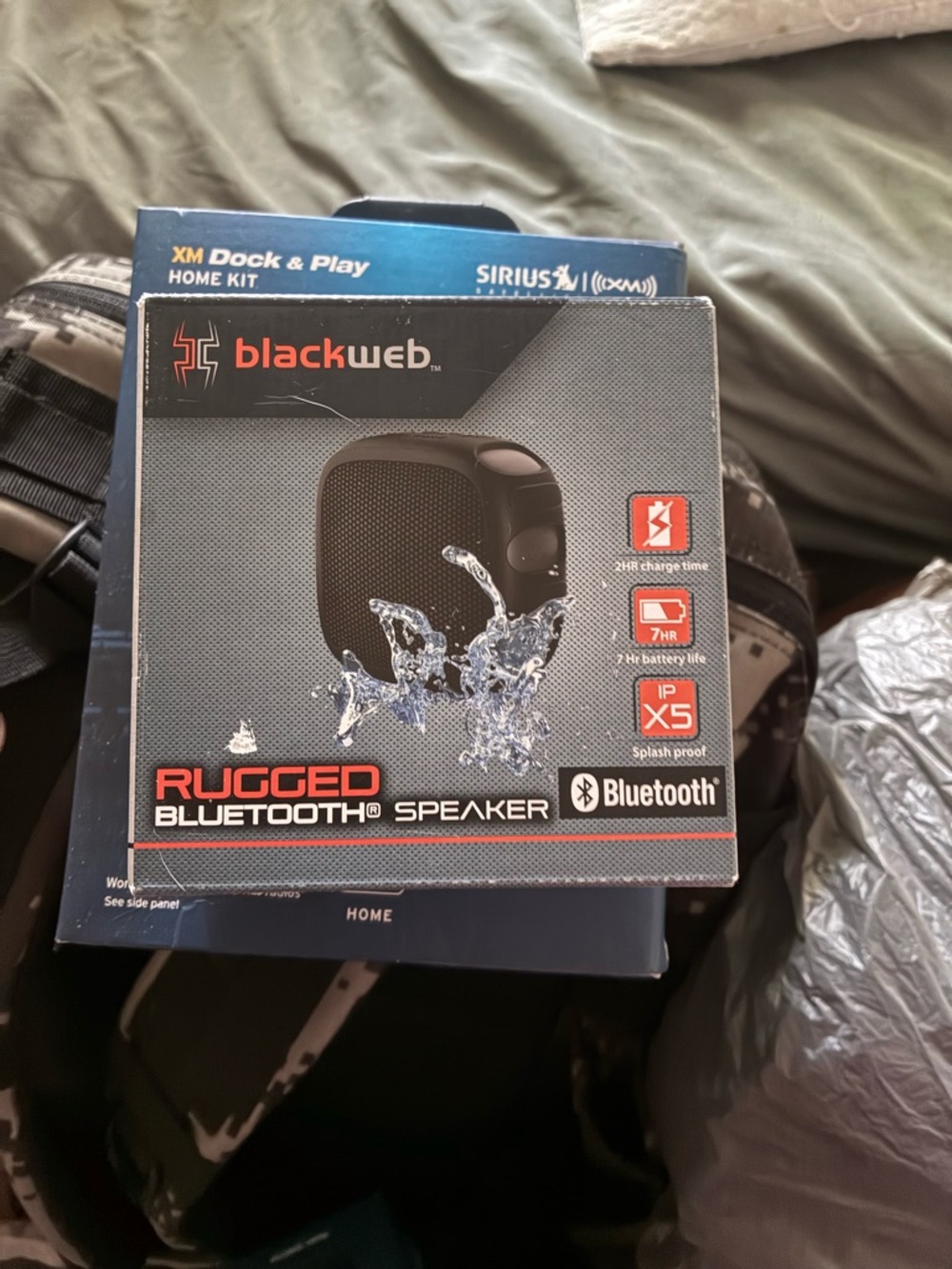 Blackweb Black Rugged Bluetooth Speaker - Portable Splash-Proof